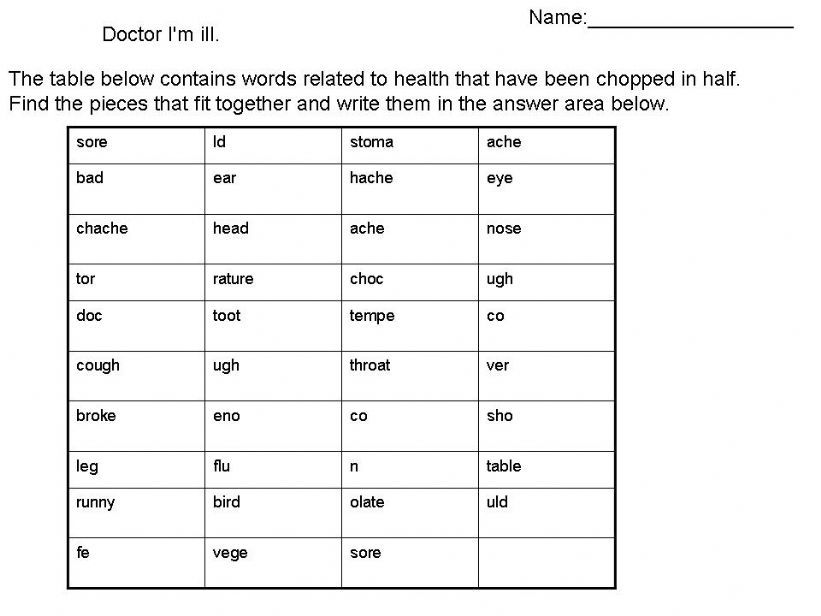 Health and ilnesses powerpoint