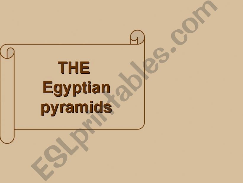 The Egyptian Pyramids powerpoint