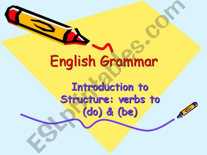 Verbs to be & do powerpoint
