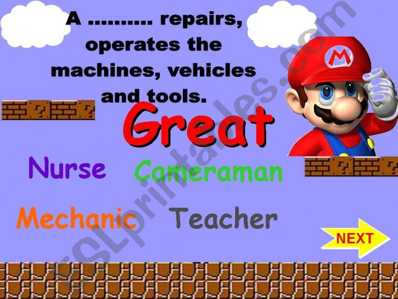 JOBS/ GAME PART 2 powerpoint