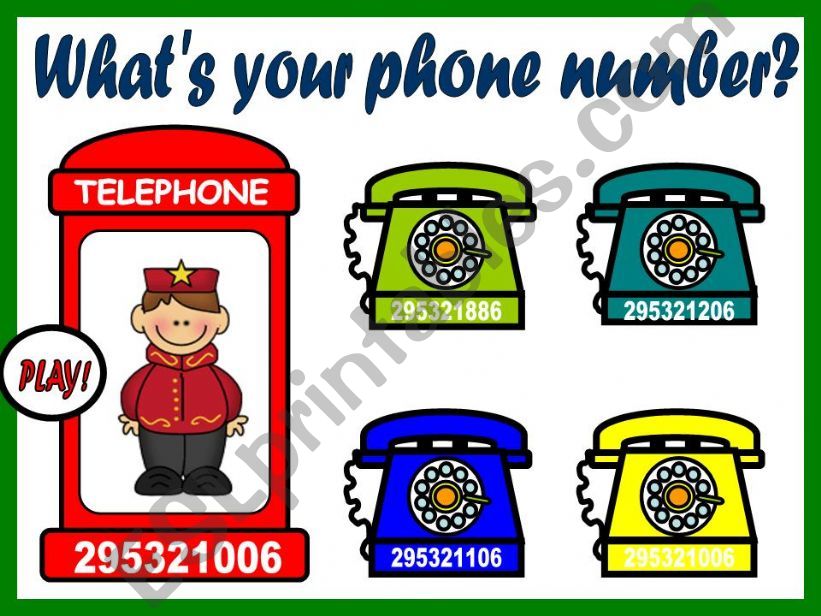 WHATS YOUR PHONE NUMBER? - GAME