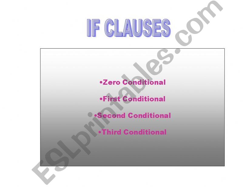 Conditionals powerpoint