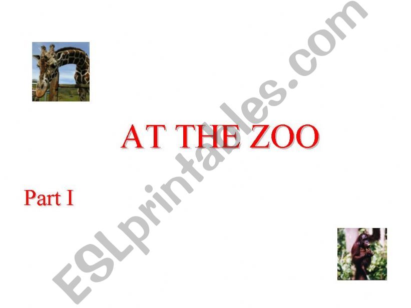 At the zoo Part I powerpoint