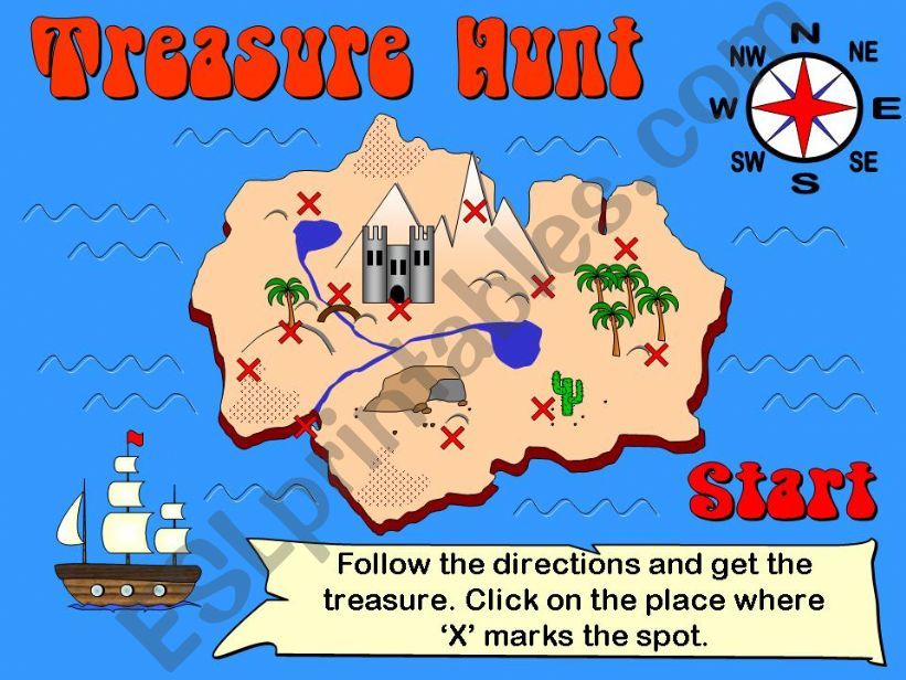 Treasure Hunt  Episode 2 (prep. of movement) - Game