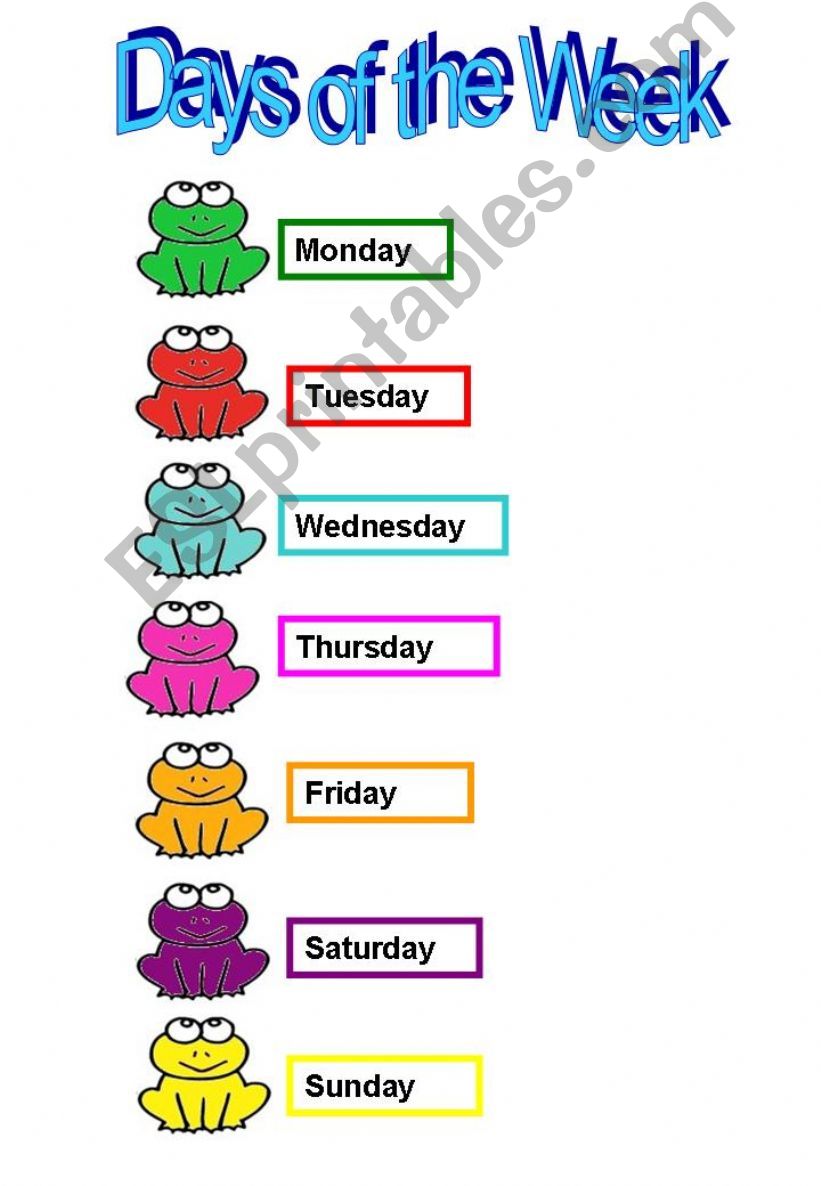 days of the week powerpoint