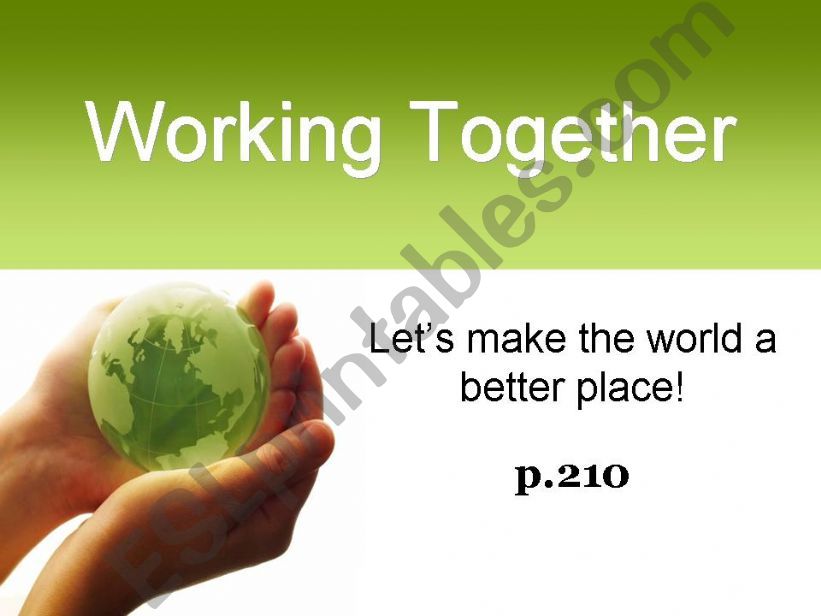 Make the World a Better Place powerpoint