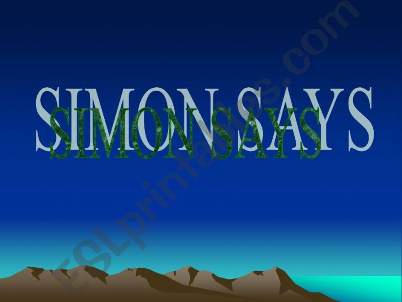 Simon Says powerpoint