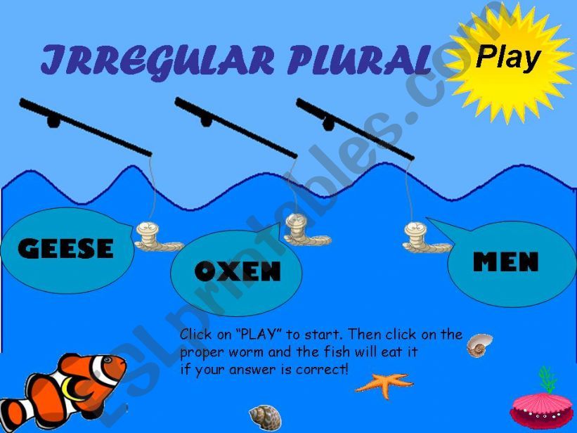 Plural forms - Power Point Game
