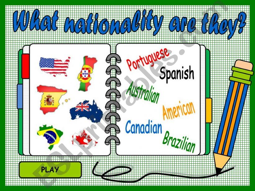 COUNTRIES AND NATIONALITIES - GAMES