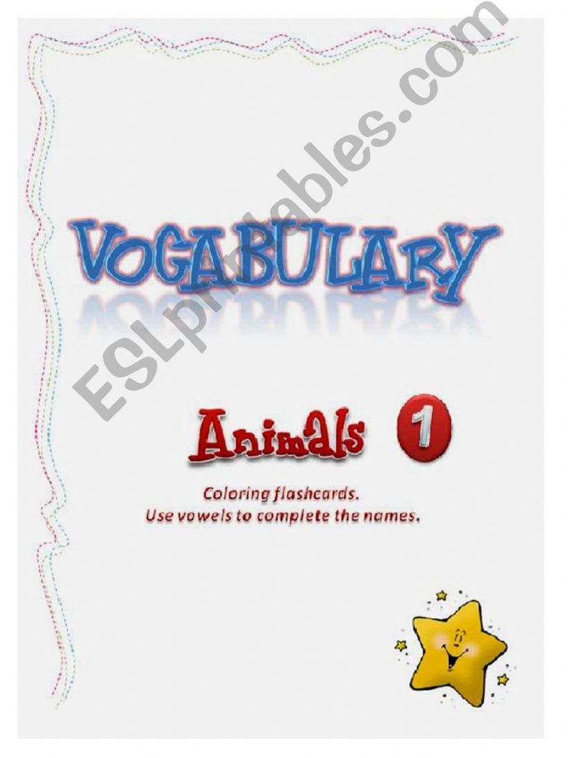 Vocabulary flshcards - animals 1