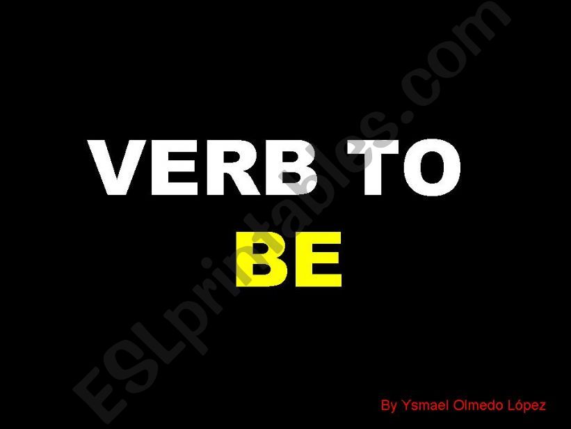 verb to be powerpoint