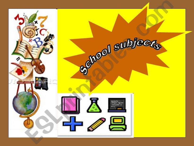 School subjects. Game powerpoint