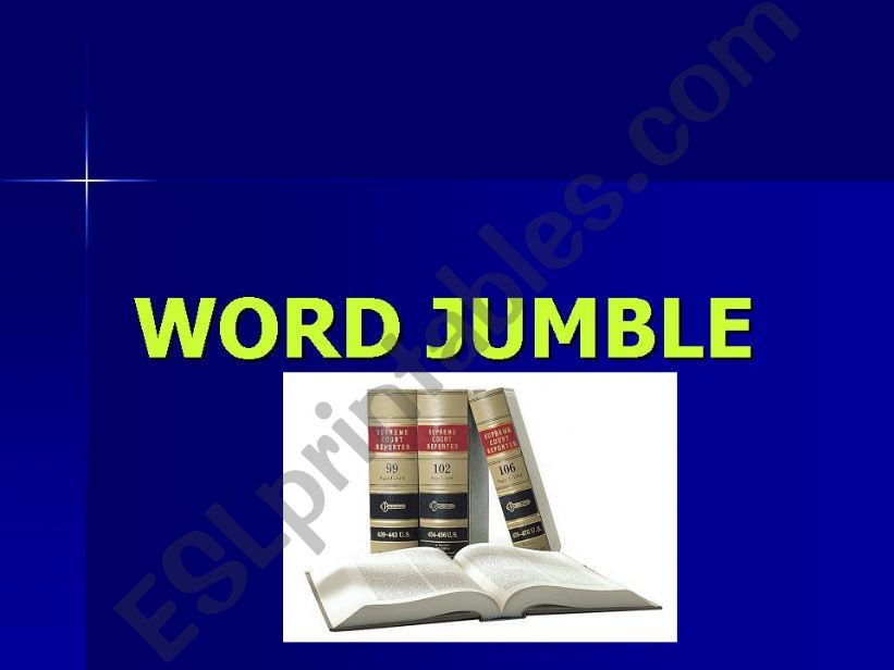 Word Jumble powerpoint