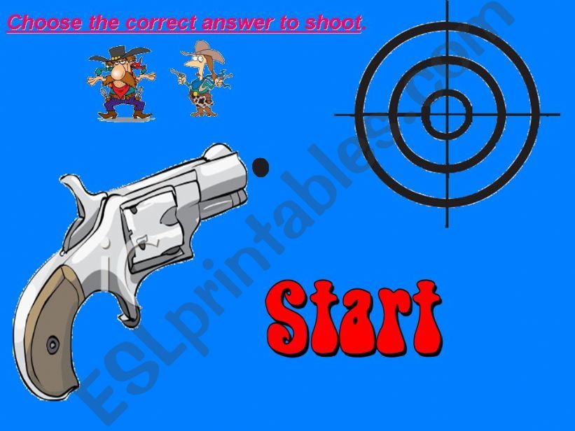 Past Simple and Continuous - Shooting Game - part 1