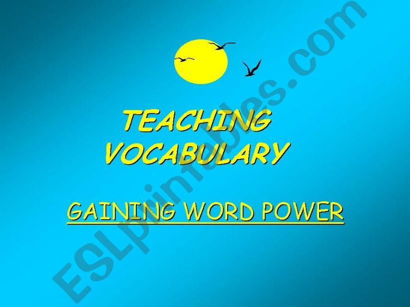 vocabulary teaching powerpoint