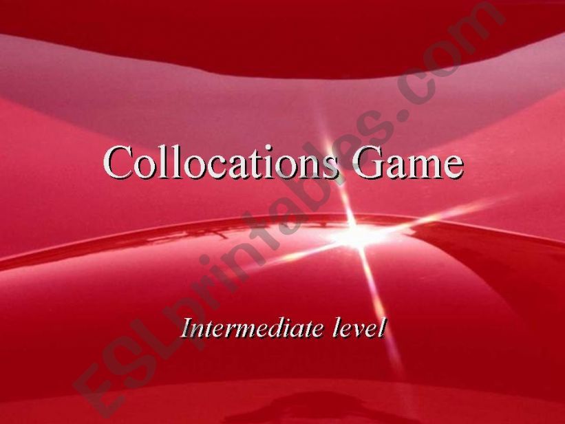 Collocations Game powerpoint