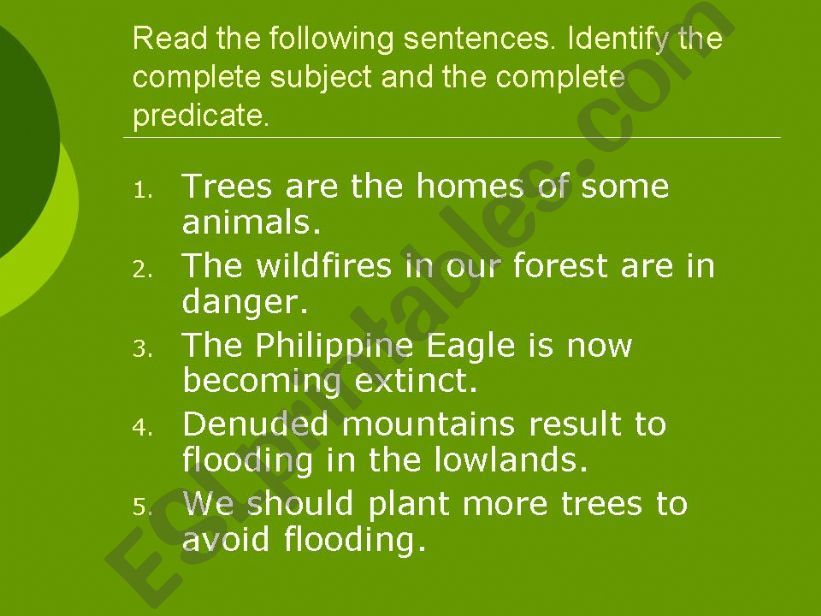 simple subject simple predicate