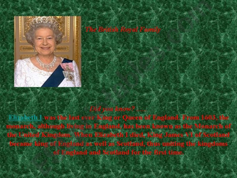 British Royal Family powerpoint
