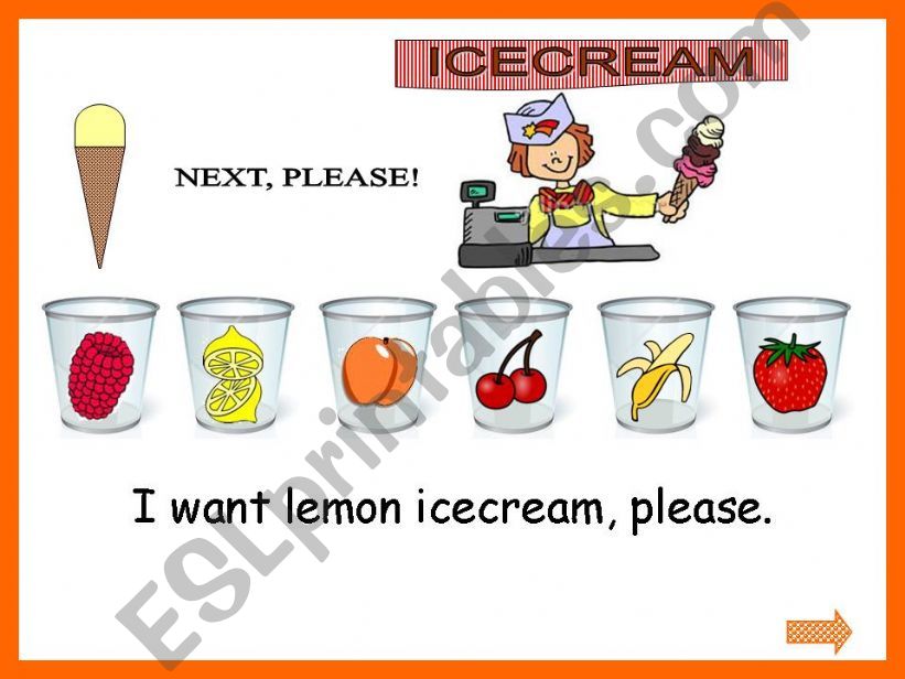 FRUIT ICE CREAM + WS powerpoint