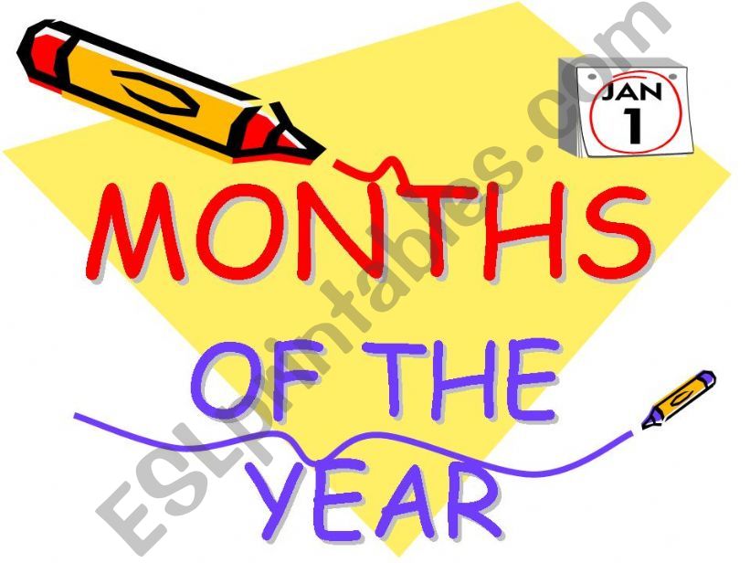 Months of the year powerpoint