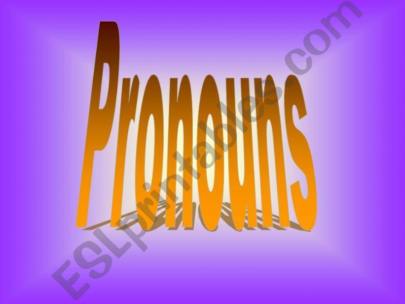 Subject and Object Pronouns powerpoint