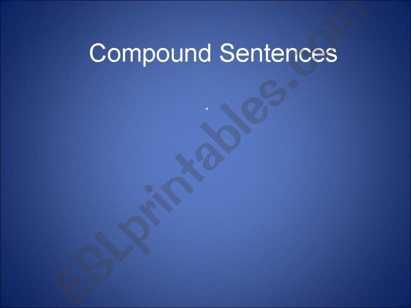 Compound Sentences powerpoint