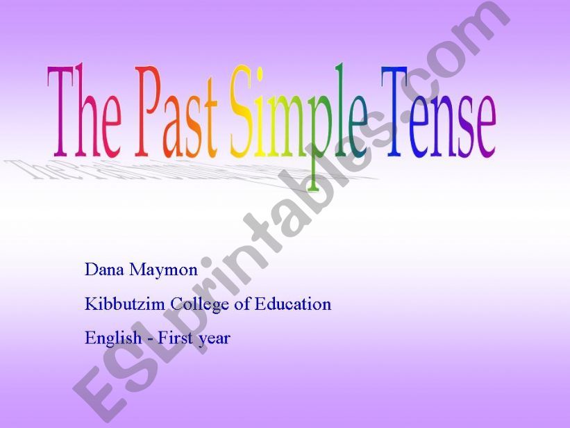 Past simple powerpoint