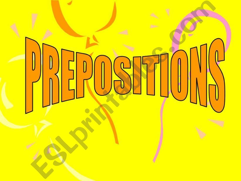 prepositions of place powerpoint