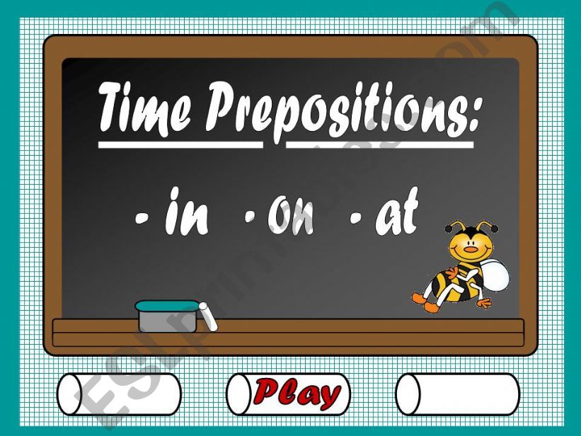 TIME PREPOSITIONS - GAME powerpoint