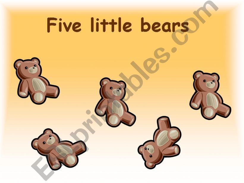 Five little bears powerpoint