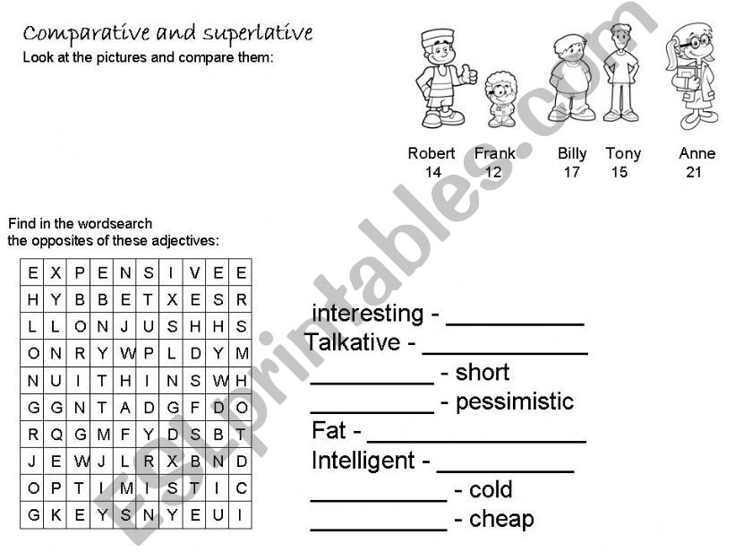 Comparative and superlative powerpoint