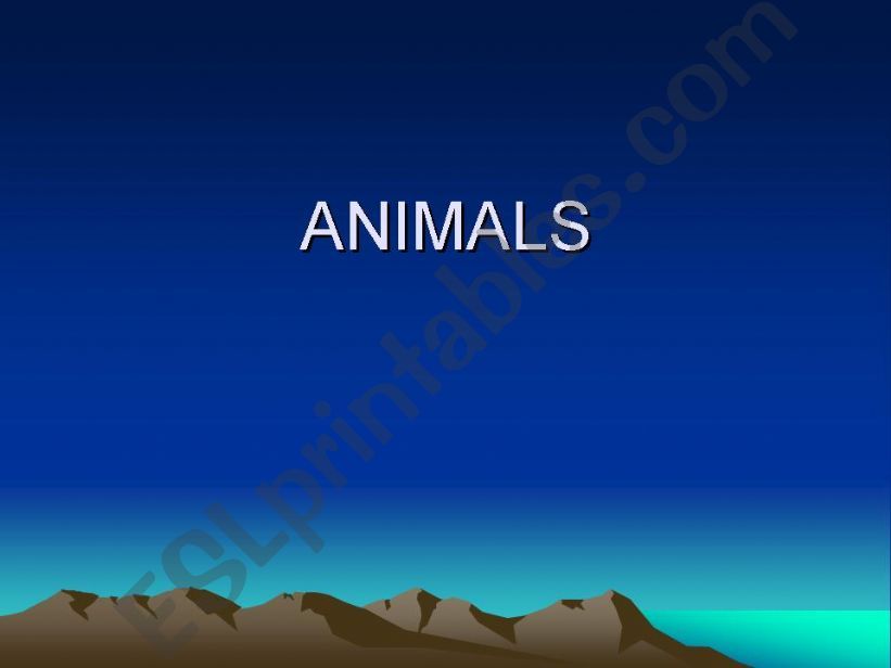 animals powerpoint