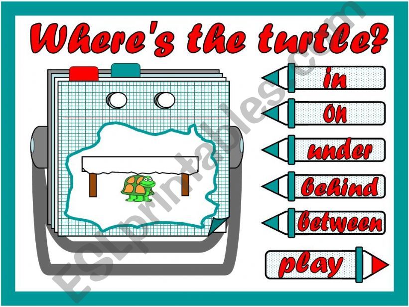 PLACE PREPOSITIONS - GAME powerpoint