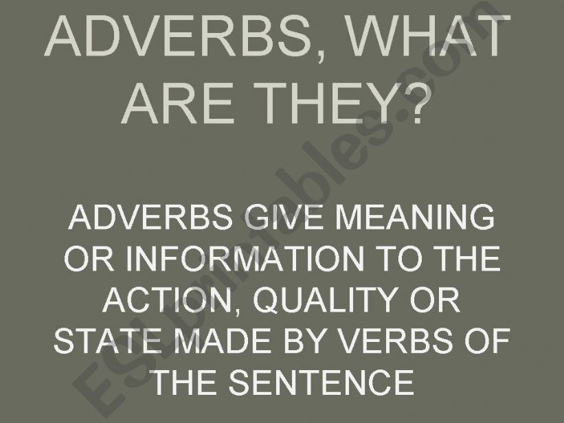 What are Adverbs powerpoint