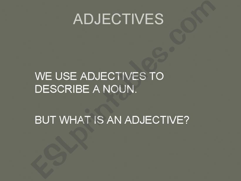 Adjectives powerpoint