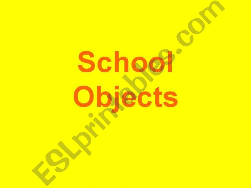 School objects powerpoint