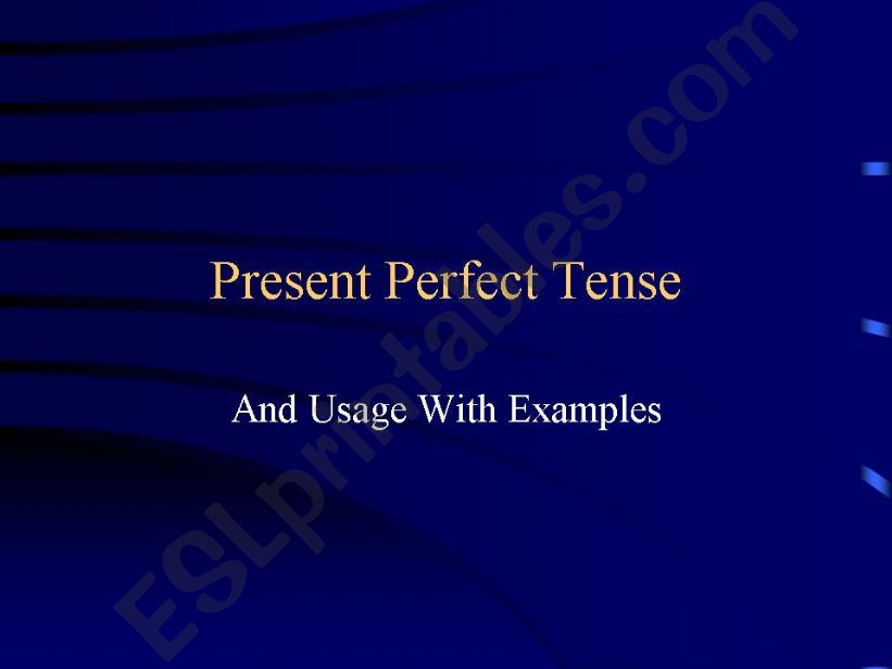 present perfect tense powerpoint