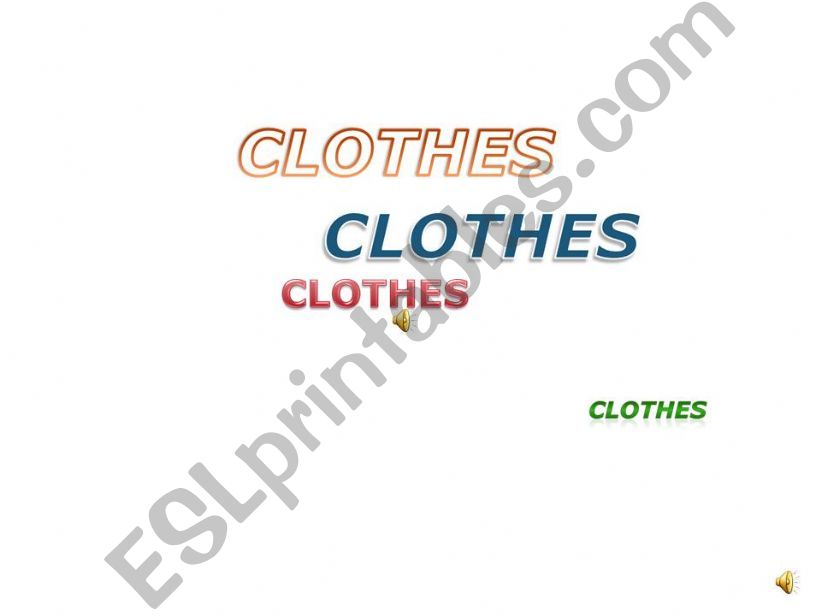 CLOTHES powerpoint