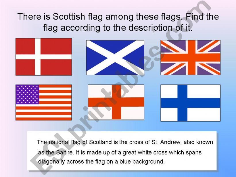 The flag of Scotland_a game powerpoint