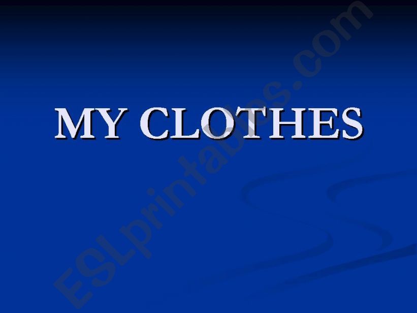 my clothes powerpoint