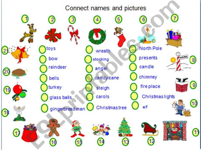 Christmas vocabulary powerpoint