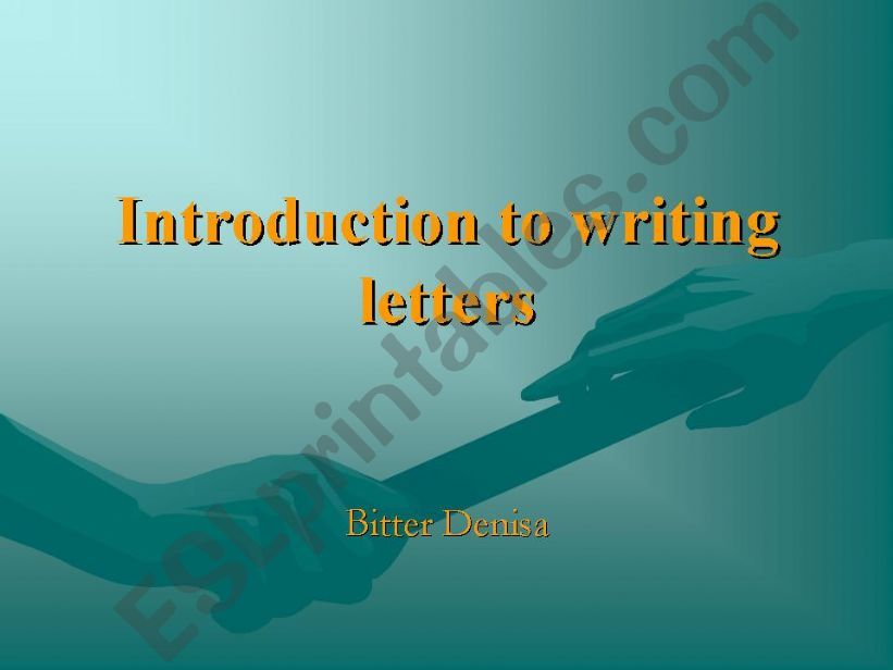 Introduction to writing letters