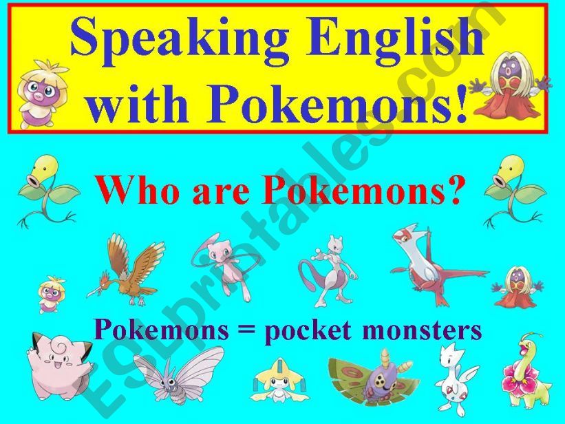 Speaking English with Pokemons!