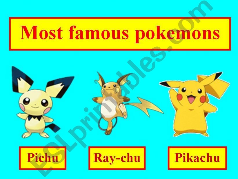 Japan: Most Famous Pokemons. powerpoint