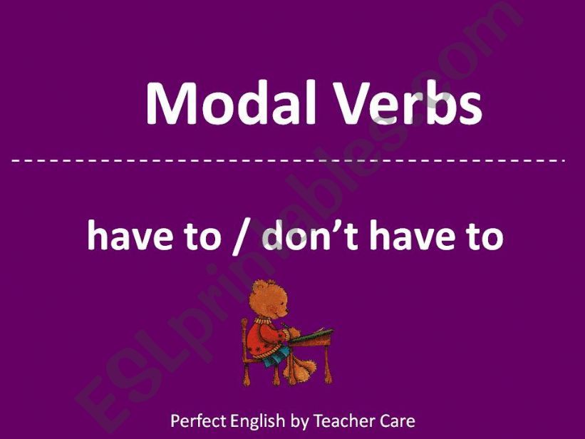 Modal Verb powerpoint