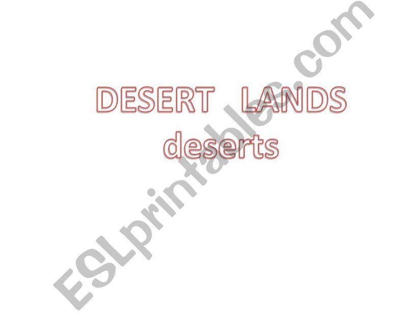 deserts  powerpoint