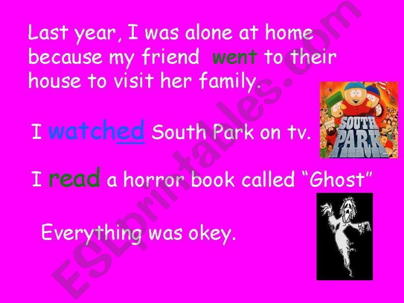 simple past story powerpoint