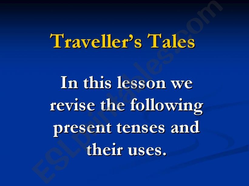 Travellers Tales powerpoint