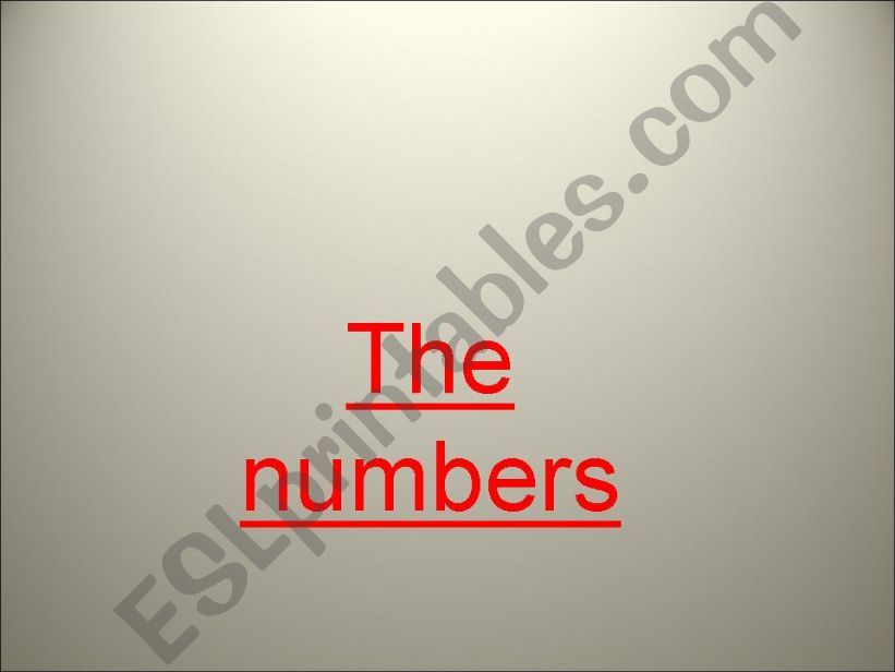 numbers ( 2 of 3 parts) powerpoint