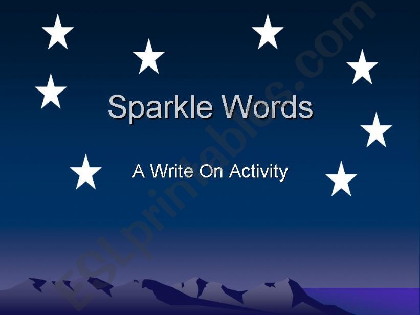 Shining Words powerpoint